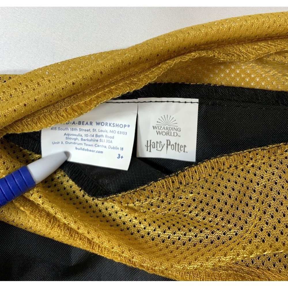 Build A Bear Workshop Harry Potter String Bag Backpack Black Gold CLEAN - Picture 5 of 7